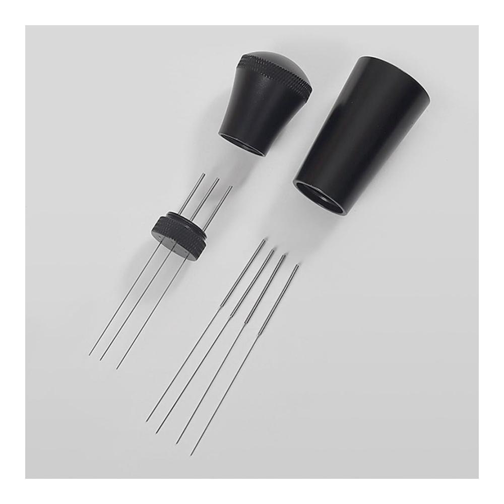 „Präzisionsgefertigter 53 mm 304 Edelstahl-Doppelkopf-Tamper optimiert für perfekte Espresso-Extraktionen - perfekt abgewinkeltes und glattes Basisdesign für maximale K