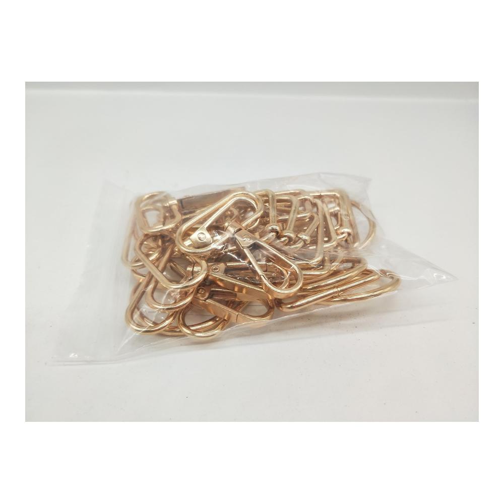 30er Set Gold D-Ring Karabinerhaken für DIY Taschen - Metall Triglide Gurtversteller und mehr - Praktisches Zubehör für Gürtelschnallen & Taschenprojekte