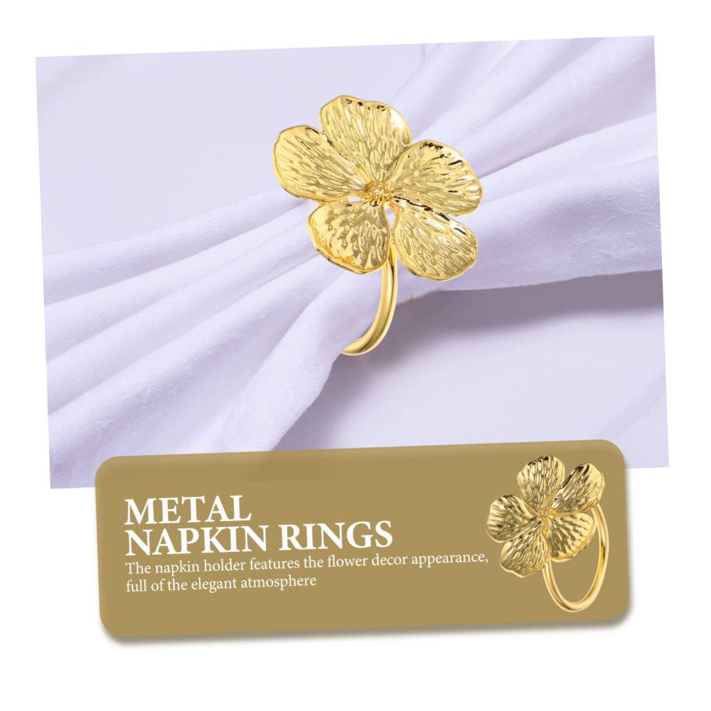 Elegante Serviettenringe - 30er Set Metallblumen für Hochzeitsbankett und Feiern - Perfekte Tischdekoration mit fünf Blütenblättern - Hochwertige Tischaccessoires von MILISTEN