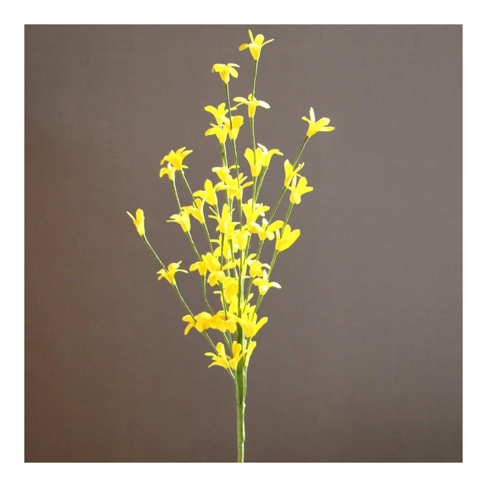 5 Stück Künstliche Gelbe Blumensträuße aus Seide | Langstielige Blumen für Vasen Tischdekorationen Hochzeiten Zuhause Büro Partys & Festivals