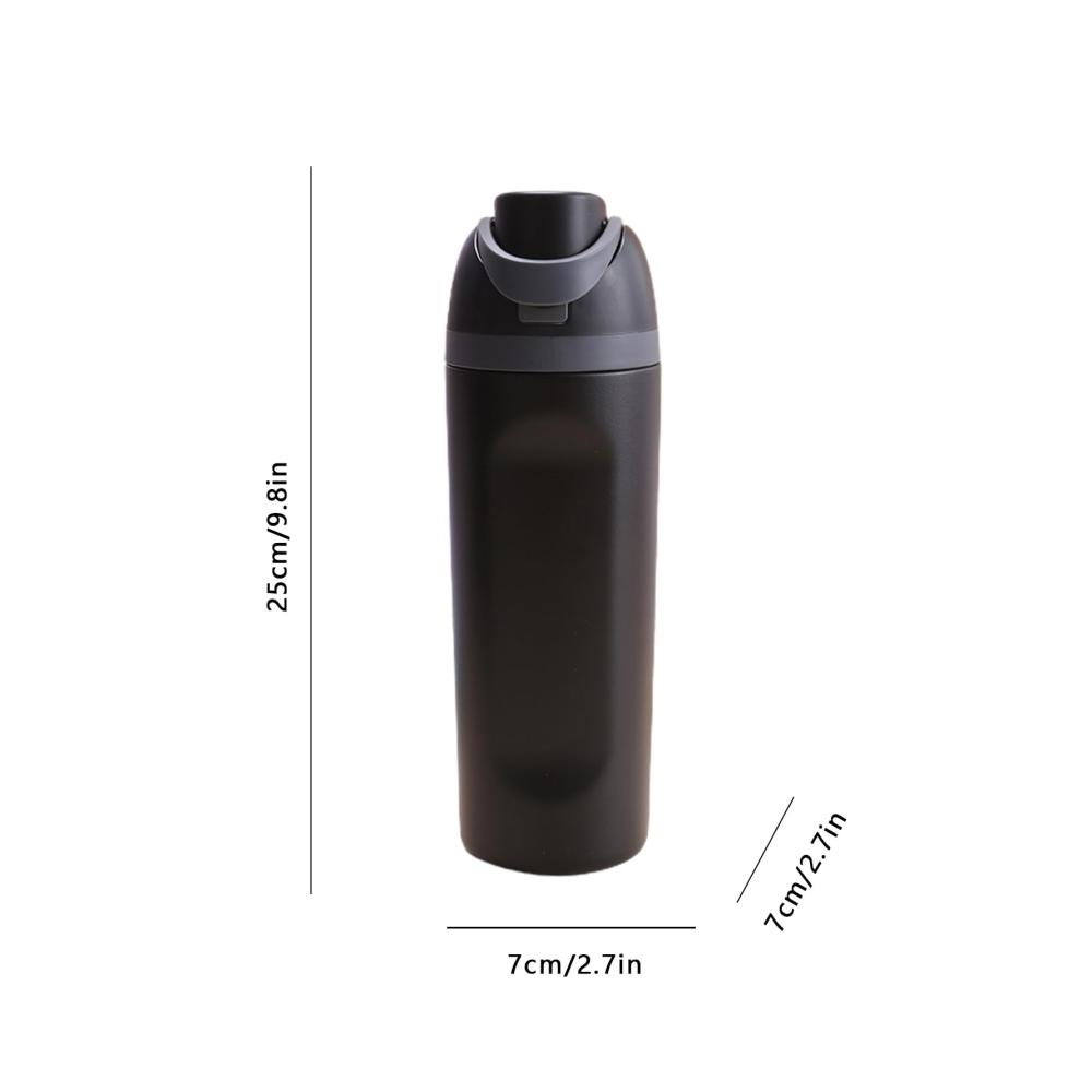 Isolierflasche Edelstahl 600ml | Thermobecher mit Strohhalm | FLXSO Trinkbehälter | Doppelwandige Isolierung | Auslaufsicherer Thermalwasserbecher | Ideal für Sport Fitness und Unterwegs
