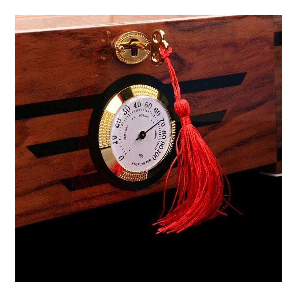 Premium Humidor für Zigarrenliebhaber | Zedernholz Luftbefeuchter für 100 Zigarren | Stilvolles Barzubehör | Präzise Feuchtigkeitskontrolle | Ideales Zigarrenetui für Desktop