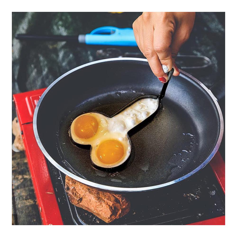 Kreative Omelettpfannen Edelstahl Ei Ring mit Antihaftbeschichtung und Griff. Perfekt für lustige Spiegelei-Formen und müheloses Kochen von Omeletts und Pfannkuchen