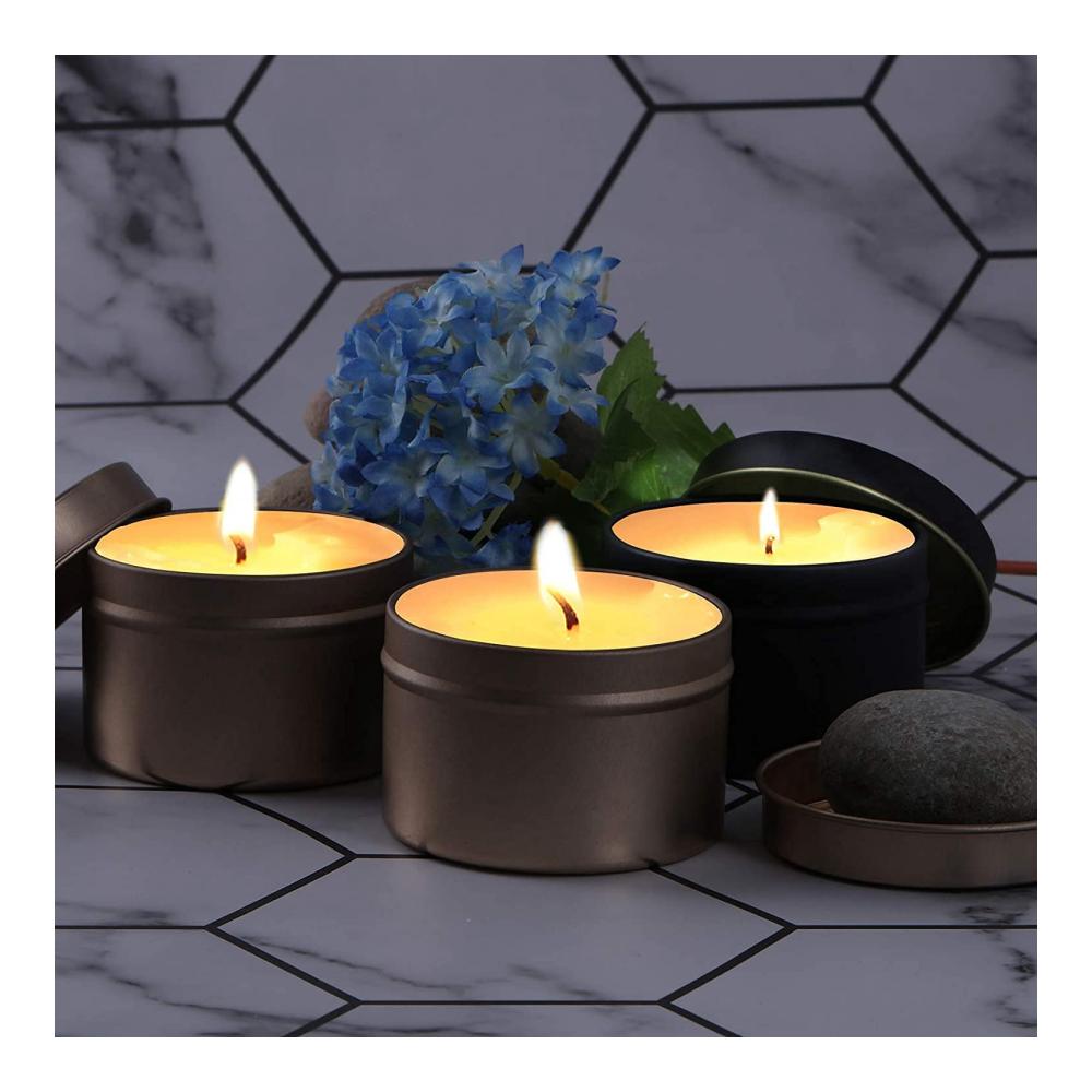 24er Set Kerzendosen 4oz mit Deckel - Metallgläser für DIY Kerzenherstellung Kunsthandwerk & Partygeschenke - Zubehör für kreative Geschenkideen