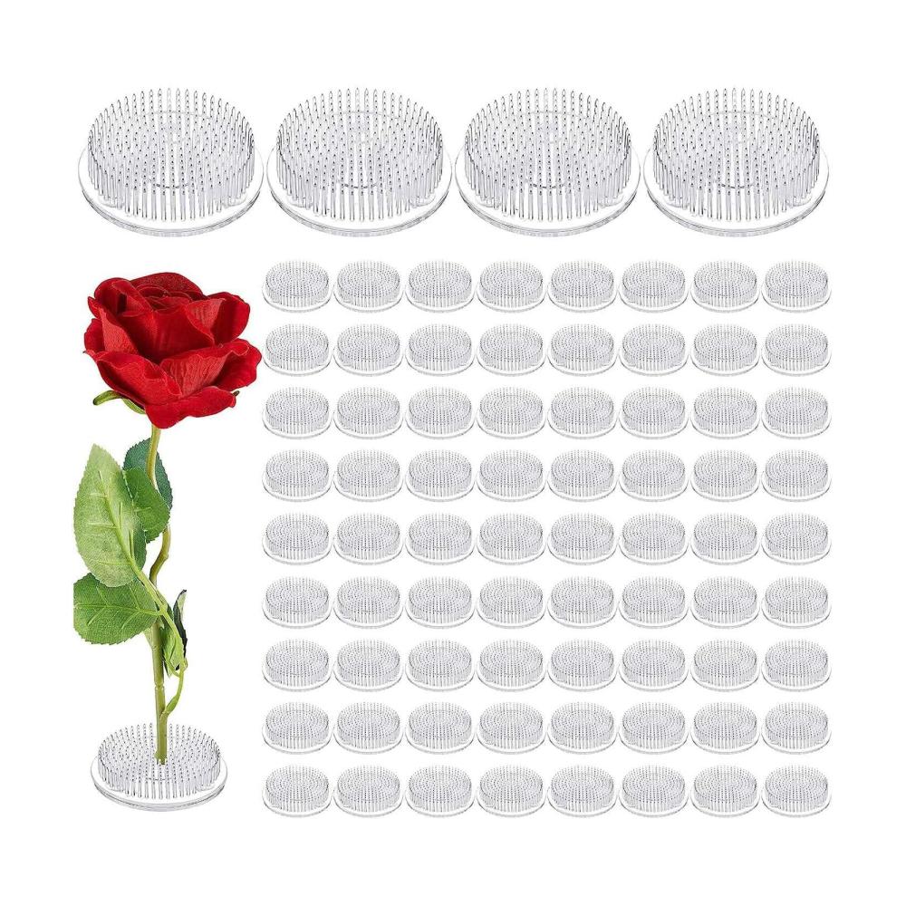 Blumen-Igel Kunststoff-Nadelhalter für Blumenarrangements - 4er Set für Japanische Dekorationen & Feste - Transparent & Langlebig! Ideal für Floristen & Hobbygärtner