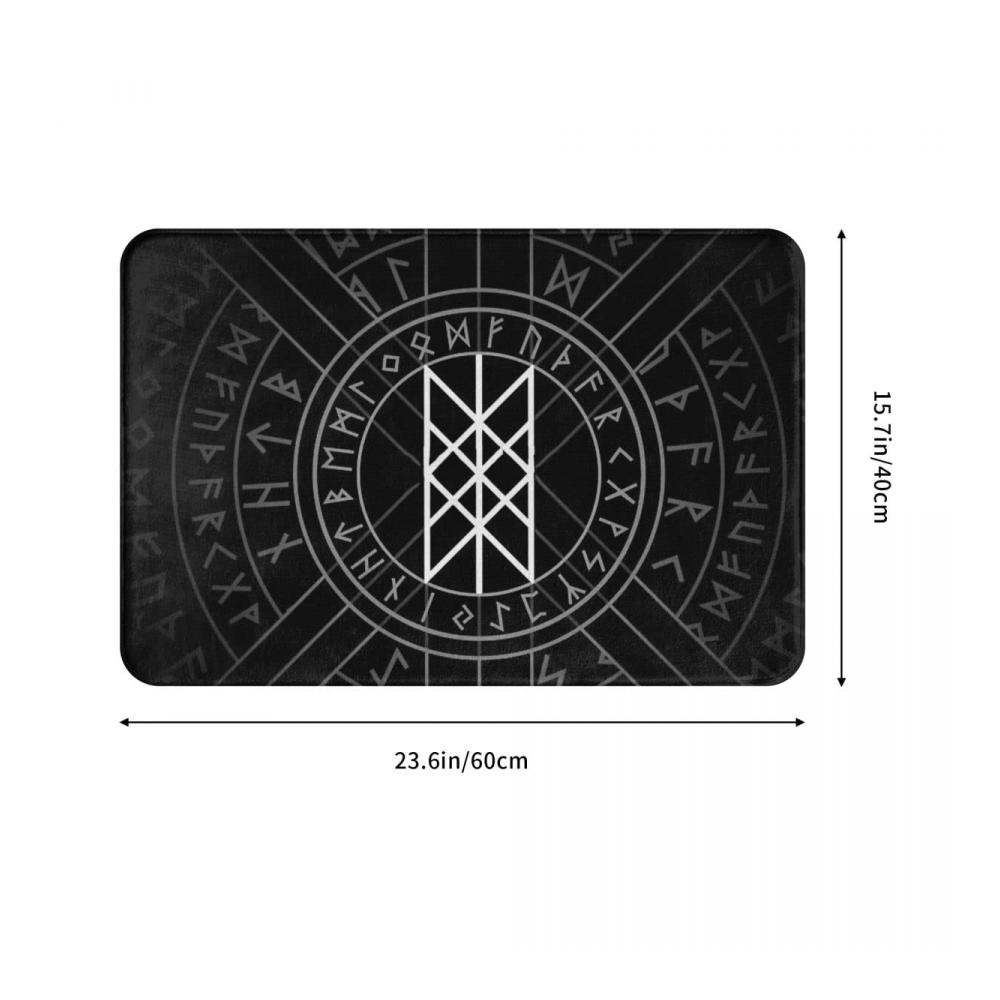 Erweitere deinen Stil mit der Premium 3D Wikinger-Symbol Fußmatte Indoor & Outdoor Anti-Rutsch Maschinenwaschbar. Perfekt für stark frequentierte Eingangsbereiche begrüße Gäste stilvoll! Einzigartiger Web of Wyrd-Teppich 40x60cm