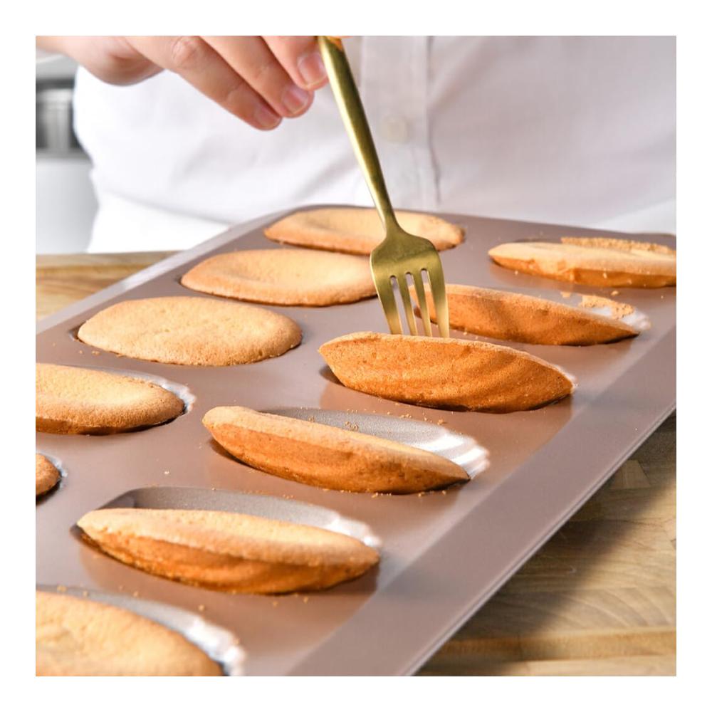 Champagner-Goldene Kuchenform aus Kohlenstoffstahl Antihaft & Leicht zu Reinigen - Perfekt für Backkunst mit Modellierwerkzeug Müheloses Entformen