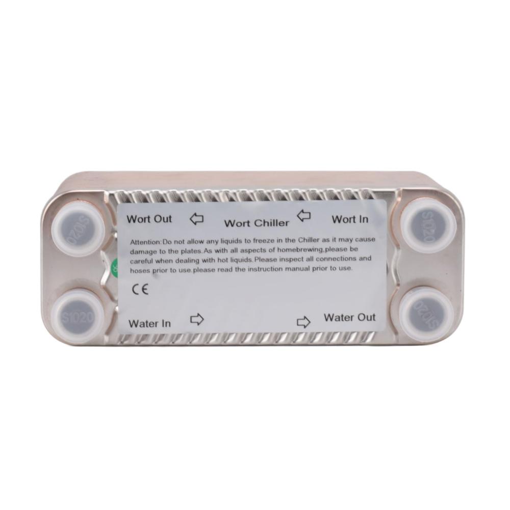 Edelstahl Gegenstromkühler mit NPT1/2-Gewinde | Abkühlgitter für Warmwasserbereitung | Hocheffizienter 40-Platten-Wärmetauscher