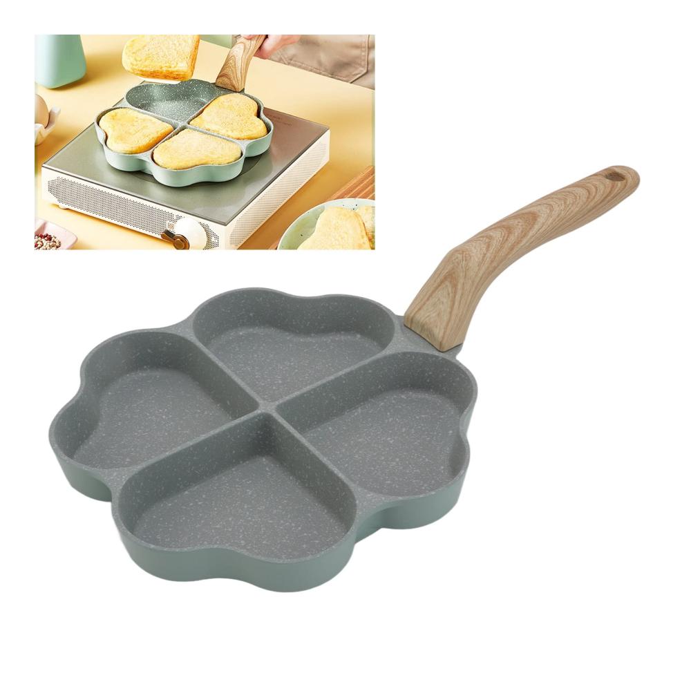 Entdecken Sie die Magie des Kochens mit unserer Eggcelente Pfanne! 4-Tassen Kapazität Antihaftbeschichtung herzförmiges Design für perfekte Omeletts. Gleichmäßige Heizung für köstliche Pfannkuchen. Stilvoller Griff in Grün. Ihre perfekte Küchenlösung