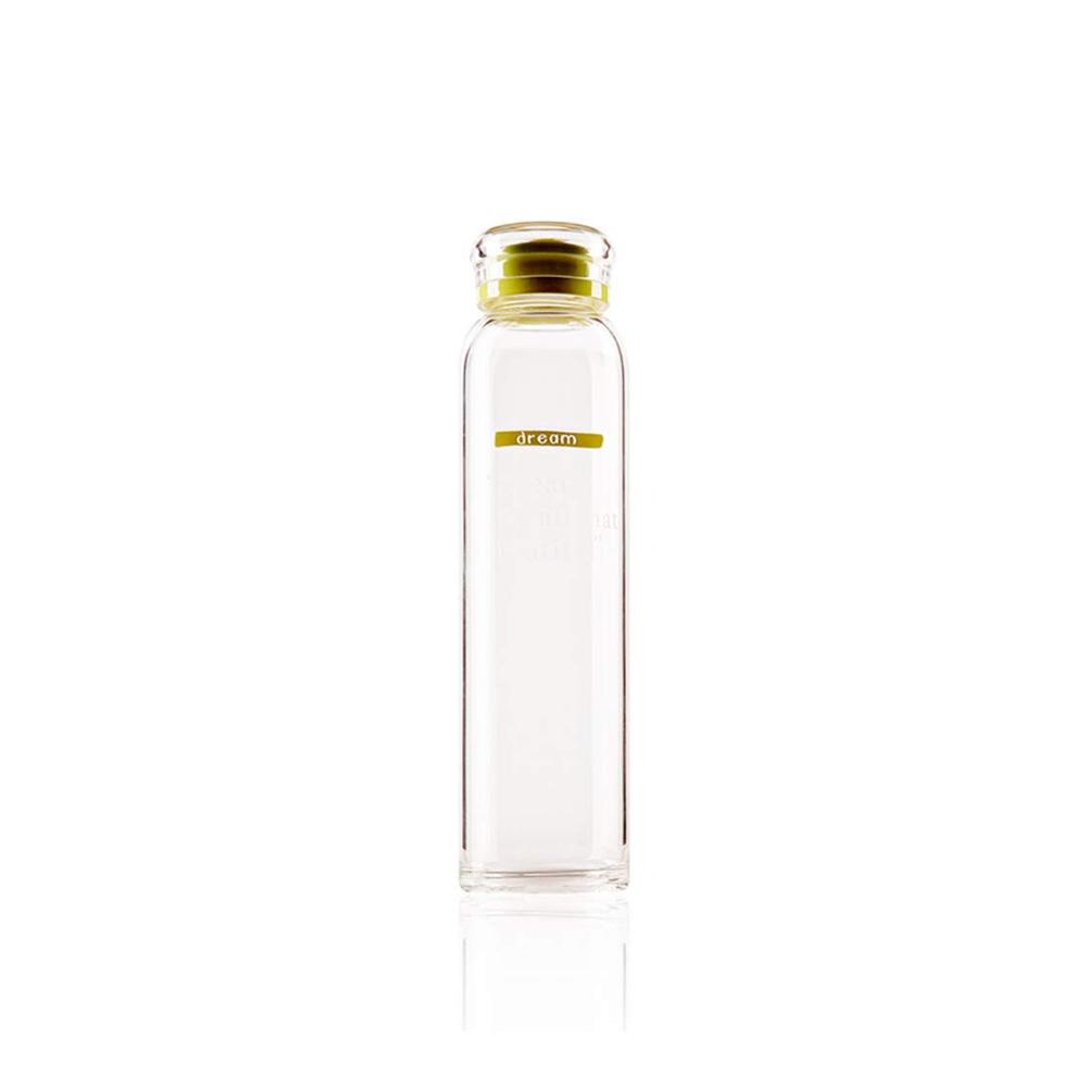 Hochwertige Thermosflasche aus Borosilikatglas | Leicht auslaufsicher & wiederverwendbar | Klarer Wasserbehälter für unterwegs | Gesunde Trinkflasche | Modernes Design | Ideale Glasflasche für kalte & heiße Getränke