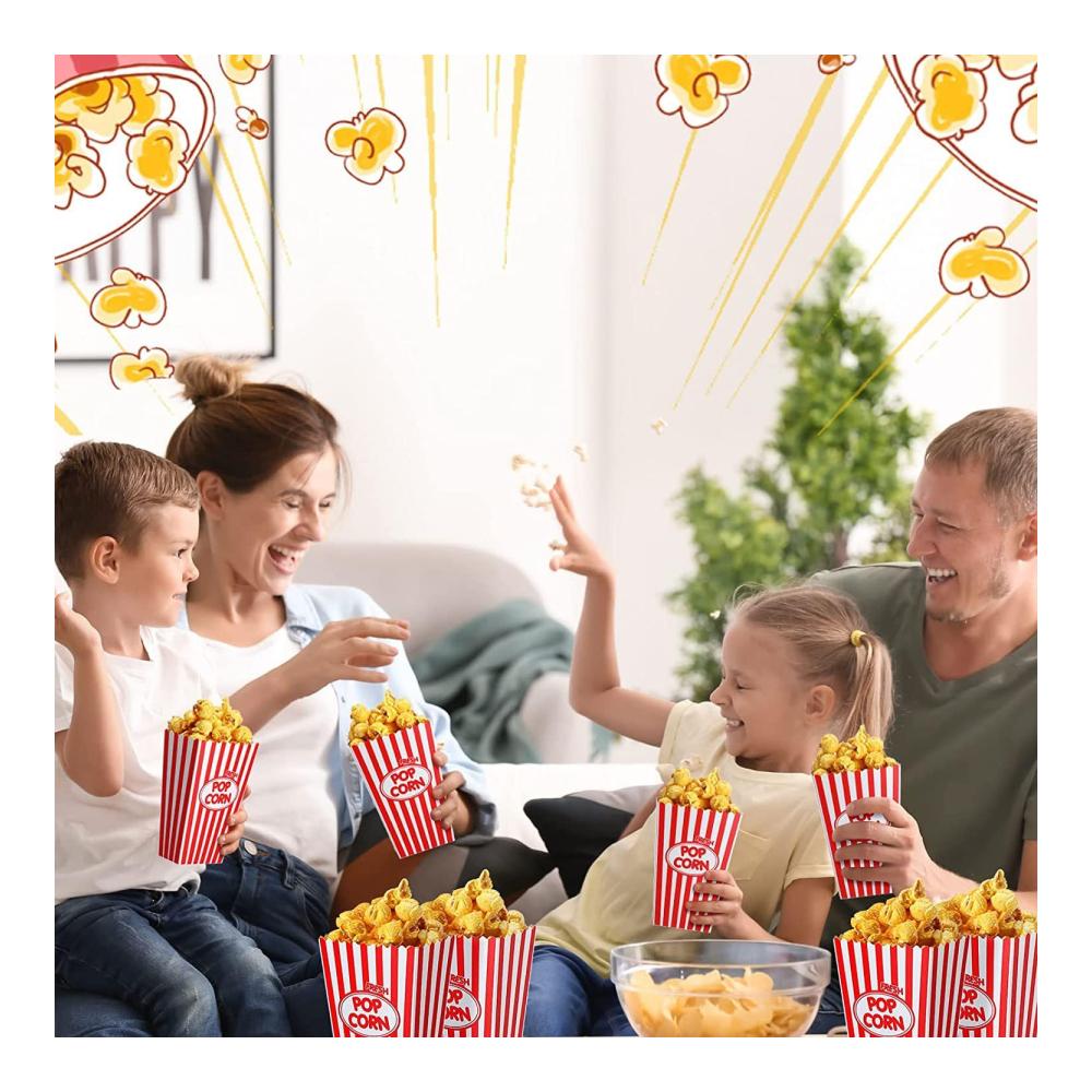 Praktischer Kuchenbehälter & Lebensmitteltransport 100 Popcorntüten & Süßigkeitenboxen aus Papier für Partys Geburtstage & mehr