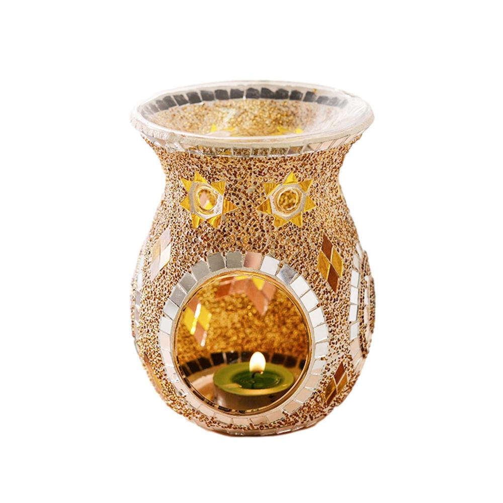 Entspannende Atmosphäre Duftlampe Keramik Teelichthalter für Aroma Diffuser und Raumduft - Ätherische Öle und Wachs perfekt genießen