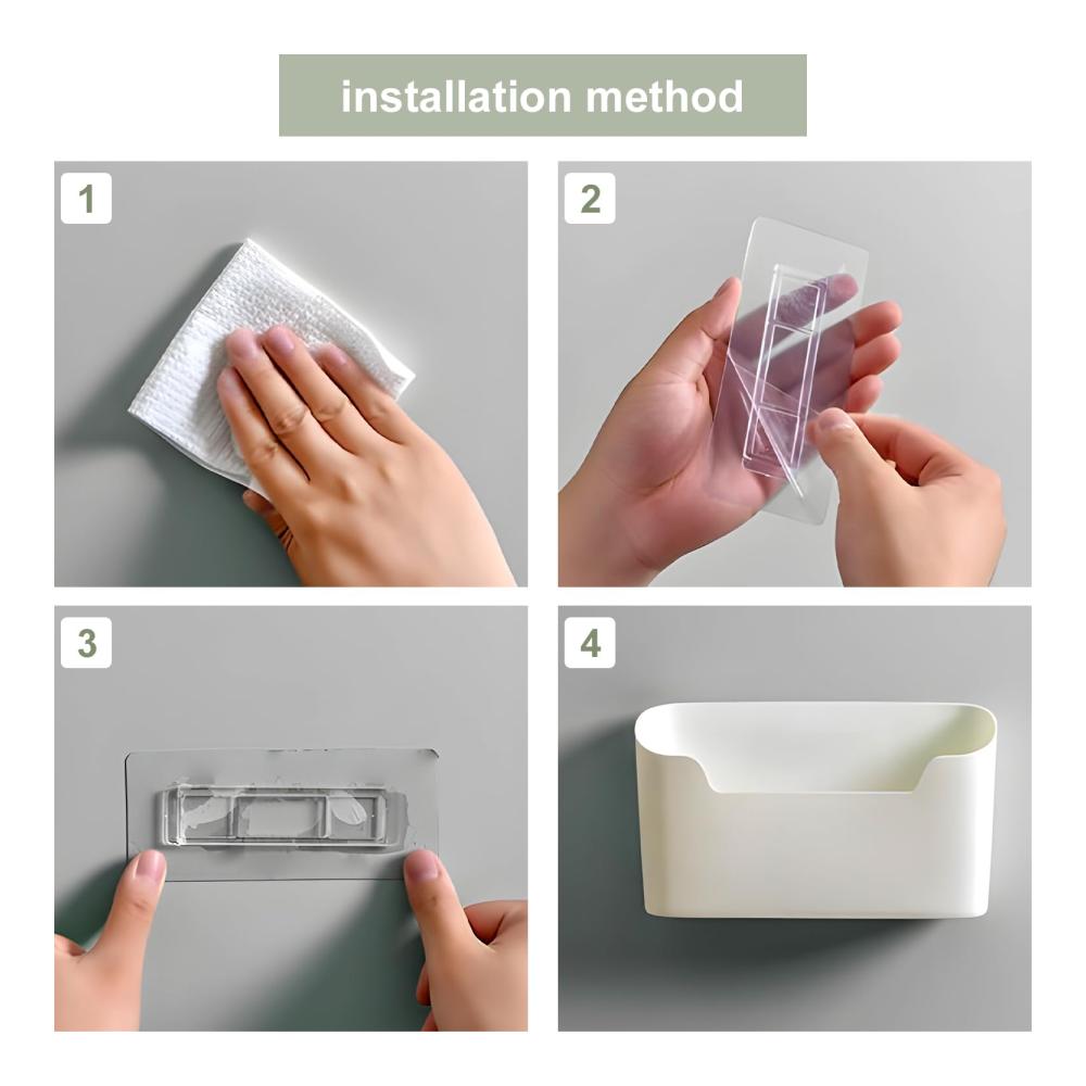 Praktische Schrankkörbe Wandmontierte Küchenorganizer für mehr Stauraum - Selbstklebende Aufbewahrungsboxen ohne Bohren - Cleveres Design für kleine Gegenstände in der Küche - 3er