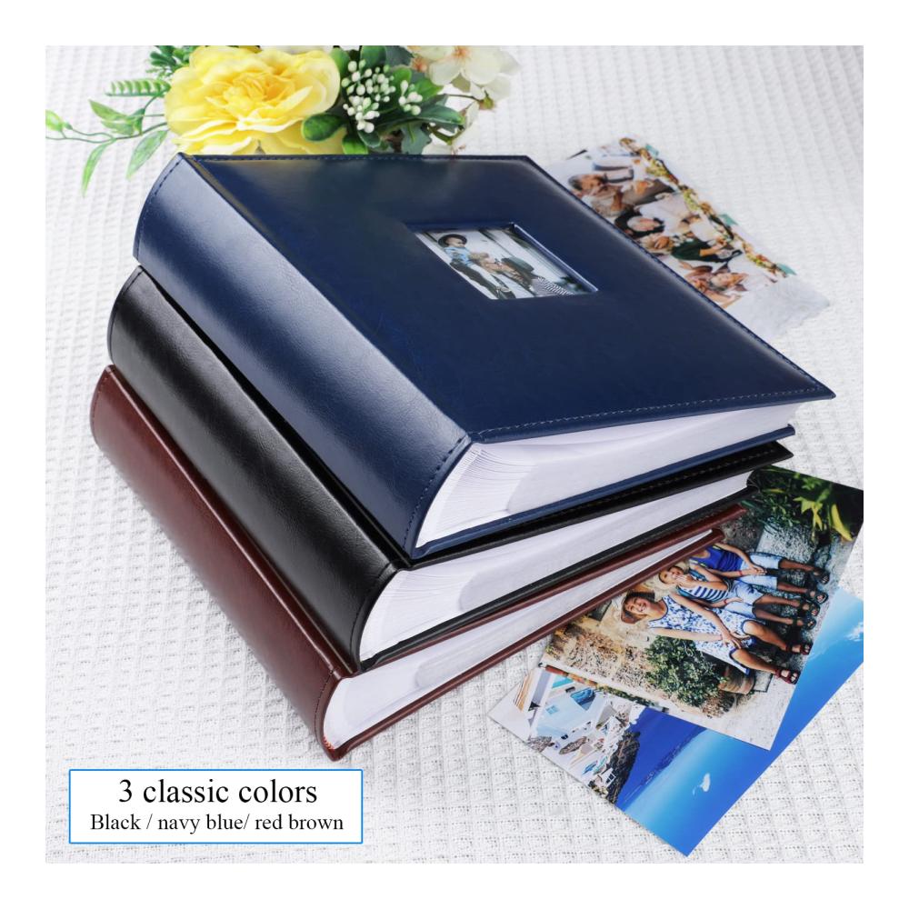 Erstellen Sie unvergessliche Erinnerungen Hochwertiges Leder Fotoalbum für 220 Fotos 10x15 cm. Einsteckalbum mit weißen Seiten und Memo-Raum. Perfekt für Ihre wertvollen Alben