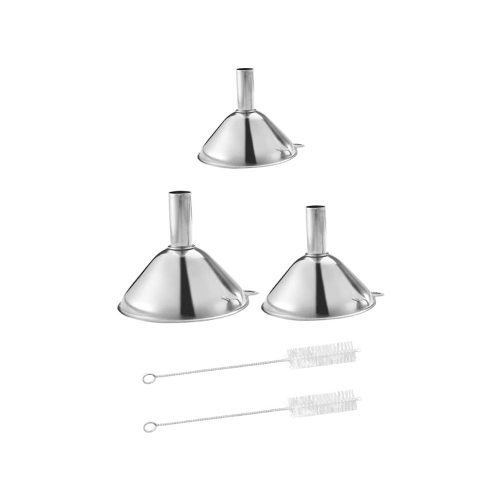 Entdecken Sie die Vielseitigkeit mit unserem Premium-Trichter-Set Sieb Bürsten Labor- und Öltrichter aus Metall weitmaulig für Flüssigkeitstransfer Füllung von Flaschen Küchenutensilien und mehr. Mini rostfrei und leistungsstark