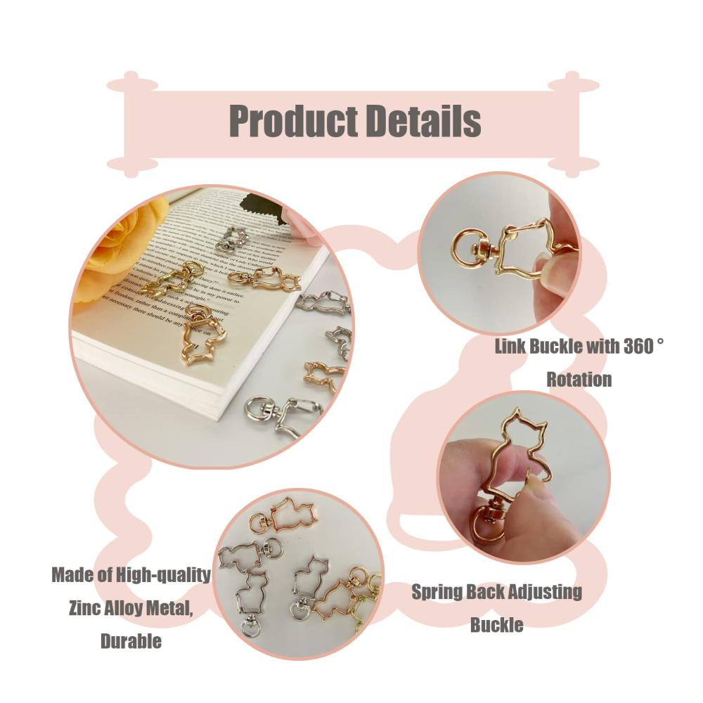 Entdecken Sie 30 Hochwertige Karabinerhaken mit Vielseitigen Schiebeschnallen und Metallwirbeln – Perfekte Verschlüsse für Hummer Swivel Trigger Clips. Abnehmbare Drehverschlüsse in Silber Gold und Pink für Schlüsselanhänger Hängende Handwerksprojekte oder Dekorationen. Erleben Sie Sicherheit und Stil in einem