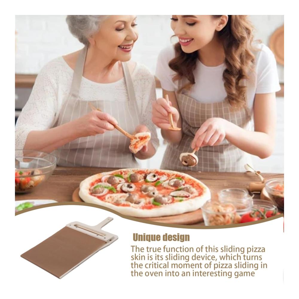 Entdecken Sie köstliche Leckereien mit unseren hochwertigen Pizzapfannen | Perfekte Ergänzung zu Ihrem Kocherlebnis mit Pizzaschieber aus Holz und praktischem Griff | Vielseitiges Küchenwerkzeug für Pizza Brot Gebäck Cupcakes und Muffins für Damen
