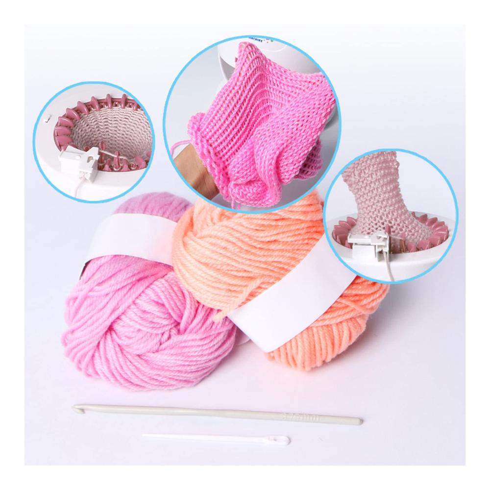 Entdecken Sie die Magie des Strickens mit Präzisions-Stricknadeln - Handstrickset für Kreative Strickmaschine 22 Nadeln DIY Kit für Socken Mützen Schals. Innovatives Design manuelle Bedienung perfekt für Erwachsene und Kinder. Stricken Sie stilvolle Accessoires und Geschenke - Spaß und Kreativität vereint