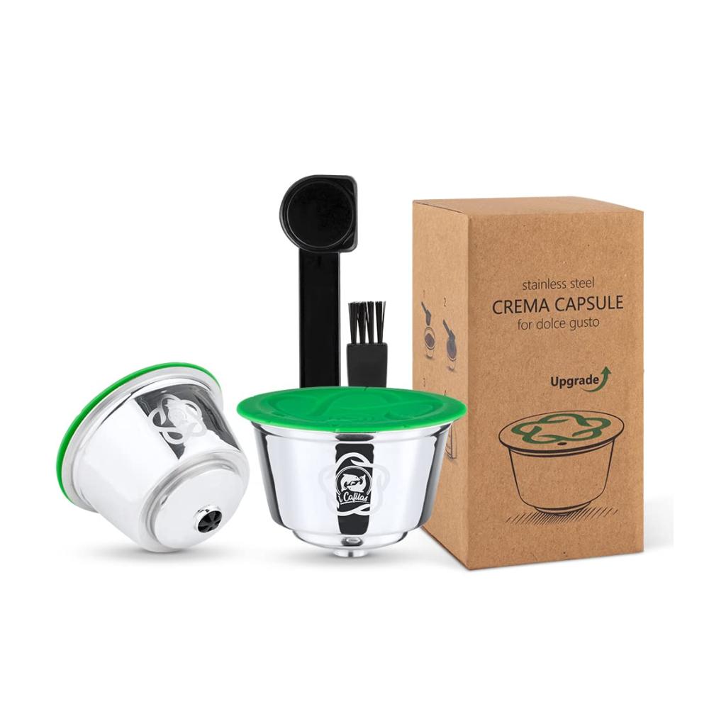 Mehrwegfilter für Dolce Gusto Nachhaltige Edelstahl Kaffeekapseln von I Cafilas - 2er Set für umweltbewussten Kaffeegenuss - Wiederverwendbare Kapseln für köstlichen Dolce Gusto Kaffee