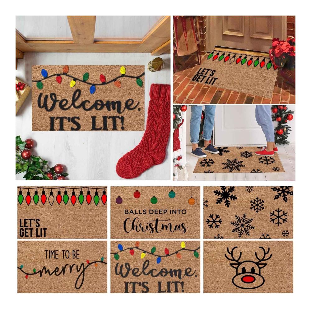 Erleben Sie festliche Freude mit unseren Weihnachtsteppich Matten - Stilvolle Weihnachtsmatte für eine festliche Atmosphäre - Weihnachtsdeko Fußmatte für Ihren Eingangsbereich - Hochwertige Türmatte 40 x 69 cm perfekt für Schlafzimmer und Eingangsbereich. Verschönern Sie Ihr Zuh