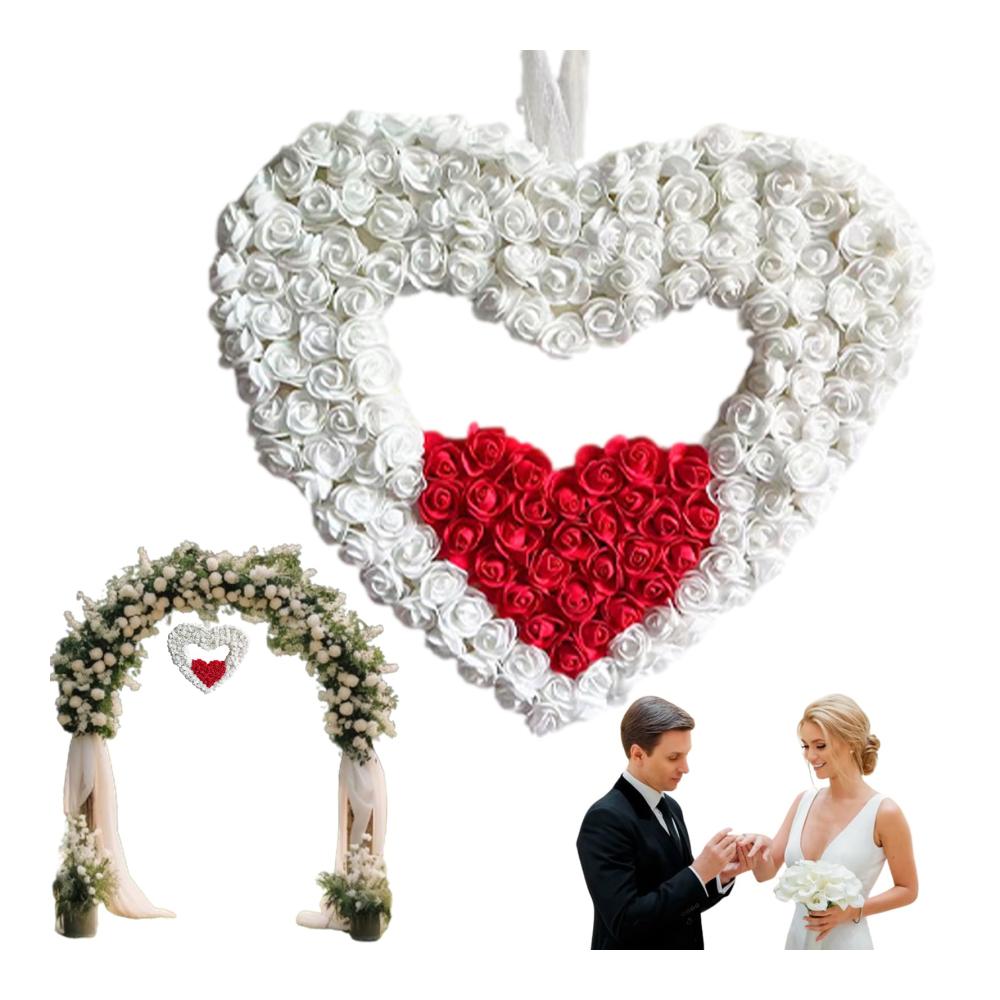 Entdecken Sie die Liebe Valentinstags-Türkranz mit herzförmigem Design für Ihre Haustür - Frühlings-Rosenkranz und Rosenkranz-Swag die perfekte Valentinsdekoration. Verschönern Sie Ihre Haustür mit diesem einzigartigen Valentinstagskranz - ein Blumenkranz für Wand und Fenster. Bringen Sie romantische Stimmung in Ihr Zuhause
