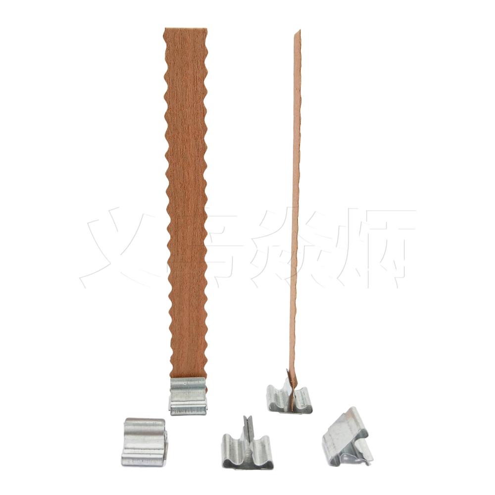 Premium Holzdochte für Kerzenherstellung | 10/20/50 Sets 40–90 mm | Metallhalter & Sojakerzen | Knisternder Holzdocht | Rauchfrei | Lange Brenndauer