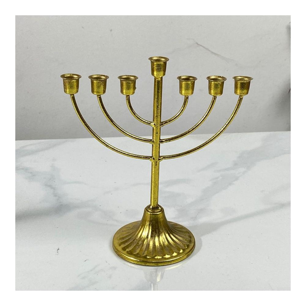 Eleganter Kerzenständer Menora für Chanukka-Feierlichkeiten – 7/9-armiger Menora-Kerzenhalter für festliche Dekoration – Traditioneller Menorah-Kerzenständer mit eleganten 7 Köpfen