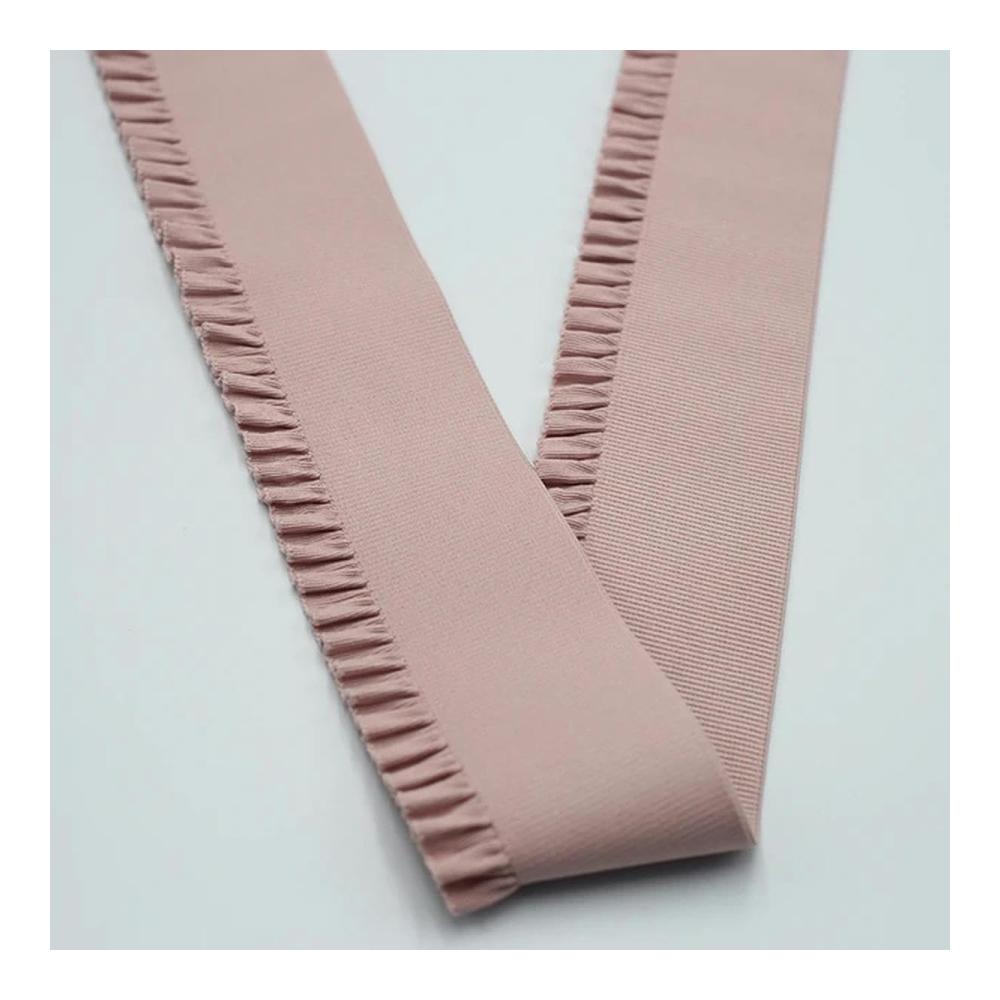 Hochwertiger 2-Zoll-Plissierter Elastischer Spitzenbesatz in 7 Farben - Perfekt für Nähen Basteln und Kleidung - 1 Yard/Lot