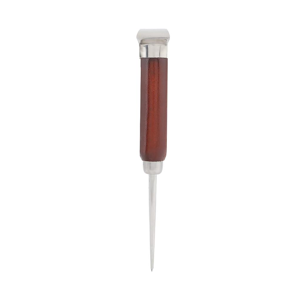 Edelstahl Eiscrusher & Barzubehör Set - Hochleistungs Eispickel mit Sicherheitsgriff 17cm Länge Ergonomischer Holzgriff für müheloses Eisschneiden. Perfekte Ergänzung für jede Bar - Schnell scharf rostfrei