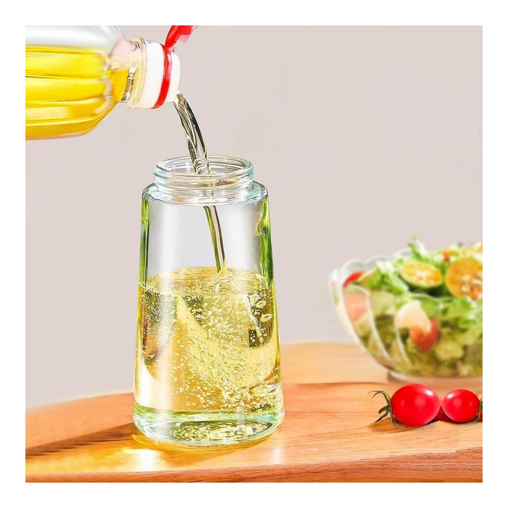 Premium Ölsprüher 470ml Glas-Ölspender mit Griff lebensmittelecht | Perfekt für Küche Luftfritteuse Salat Backen & Grillen | Olivenessig-Sprühflasche in Schwarz