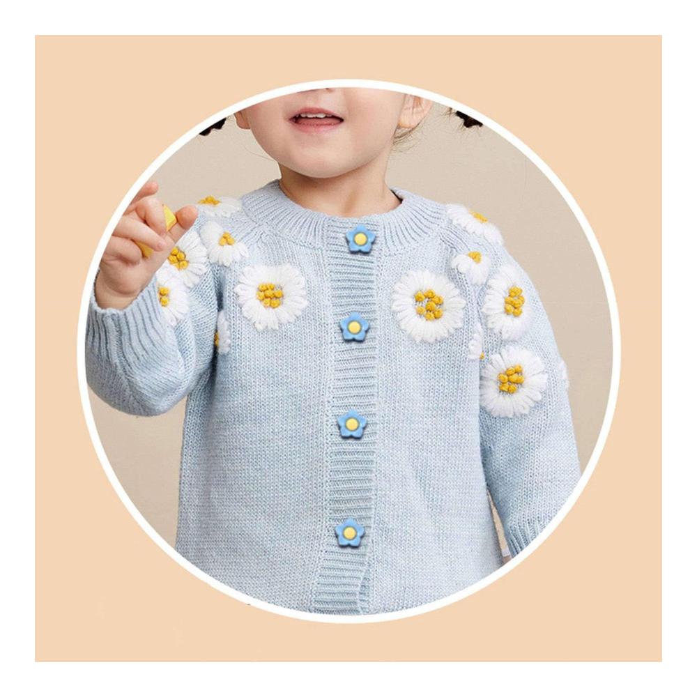 10er Set Kunststoff Knöpfe für Kinder - Abnehmbare Babyknöpfe in Rosa - 19mm - Ideale Kleidungsknöpfe für