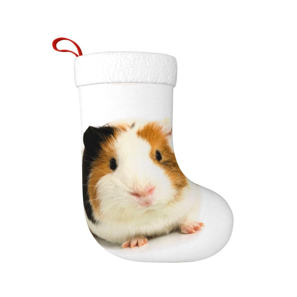 Personalisierter Nikolausstiefel Niedliche Meerschweinchen Weihnachtsstrümpfe für Familienurlaubsparty-Dekorationen. Perfekte Ergänzung für festliche Feierlichkeiten