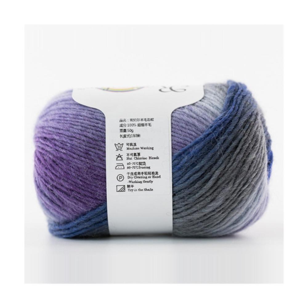 Entdecken Sie die kreative Vielfalt 5x 100g Bündel Regenbogen-Häkel- & Strickgarn für kunstvolle Damenaccessoires - Handgewebte Farbexplosionen aus reiner Wolle! (Farbe