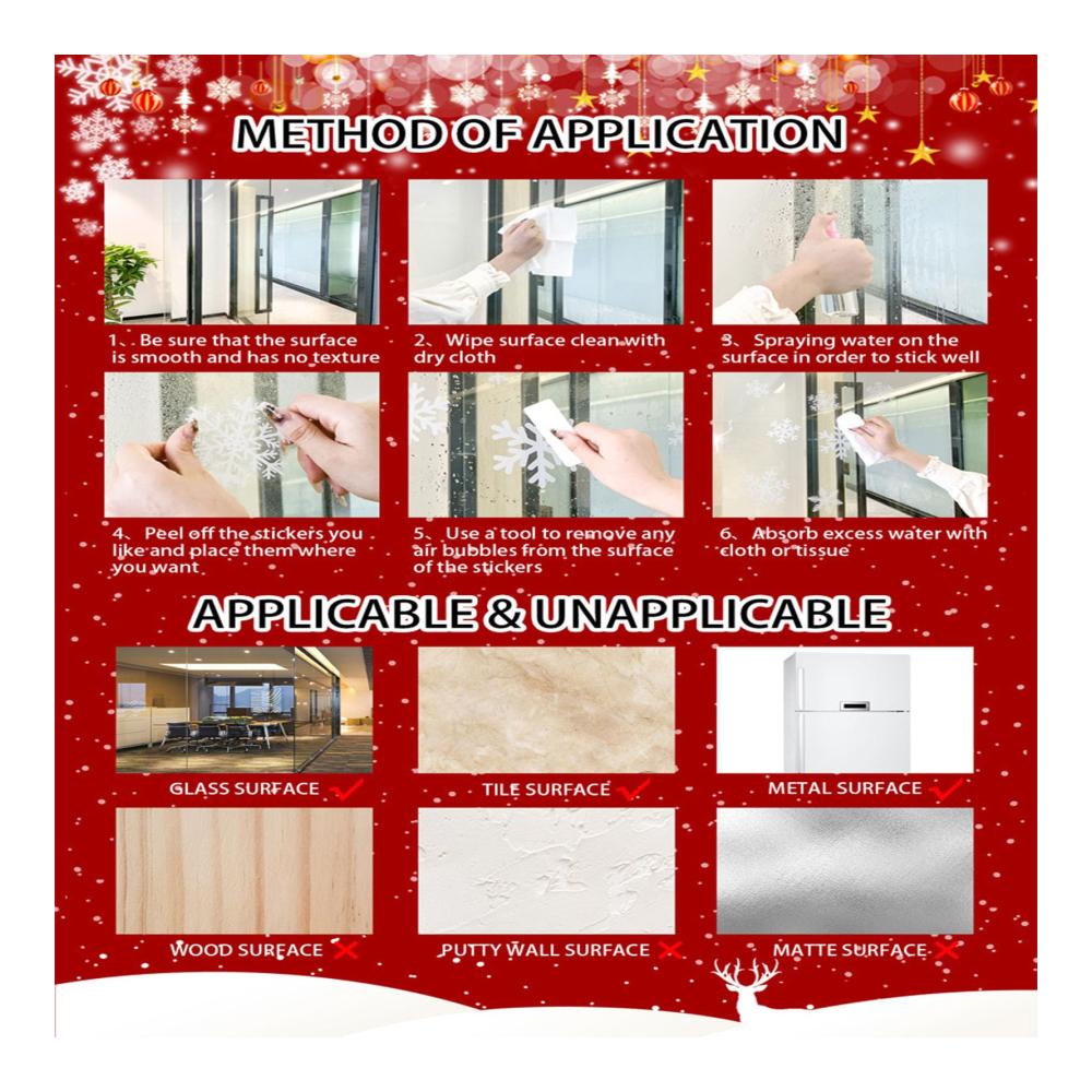 Entdecken Sie magische Weihnachtsmomente 2024 Neue Fensterbilder - Weihnachtsaufkleber-Set mit Schneemann Elch und festlichen Schneeflocken. Statische Aufkleber für die perfekte Weihnachtsdekoration und unvergessliche Partyatmosphäre. Verleihen Sie Ihren Fenstern einen festlichen