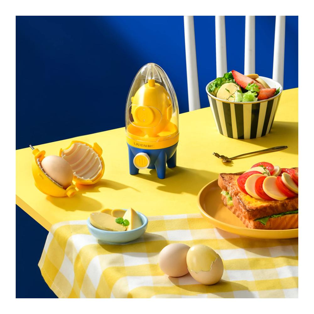 Entdecken Sie den FIYSON Eierschneider Tragbarer Manueller Eierschüttler für Goldene Eier - Mixer für Eigelb und Eiweiß - Perfekt für Hartgekochte Eier