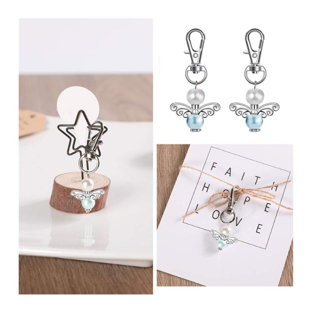 30 Stück Engel Anhänger Schlüsselanhänger - Perfekte Gastgeschenke für Kommunion Hochzeit & Taufe. Schutzengel Gastgeschenk für Mädchen mit Organza Säckchen und weißem Liebesetikett. Erleben Sie himmlische Freude bei Ihrer Feier