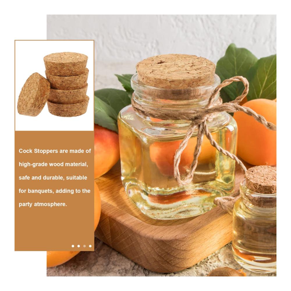 Premium Korken-Set 20 Konische Holz-Korkstopfen für Weinbereitung & Handwerk – Ideal für Einmachgläser Karaffen & mehr
