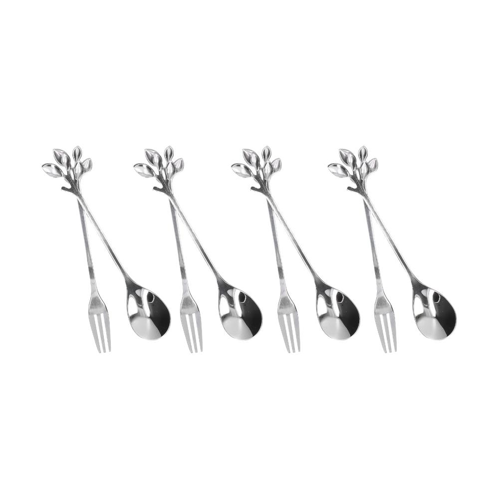 Entdecken Sie den Genuss mit unserem 8-teiligen Edelstahl-Kaffee- & Mokkalöffel-Set! Elegantes Zweig-Design polierter Prozess für Glanz. Ideal für Desserts Marmelade Eis und perfektes Rühren von Zucker oder Kuchen. Gönnen Sie sich stilvollen Kaffe