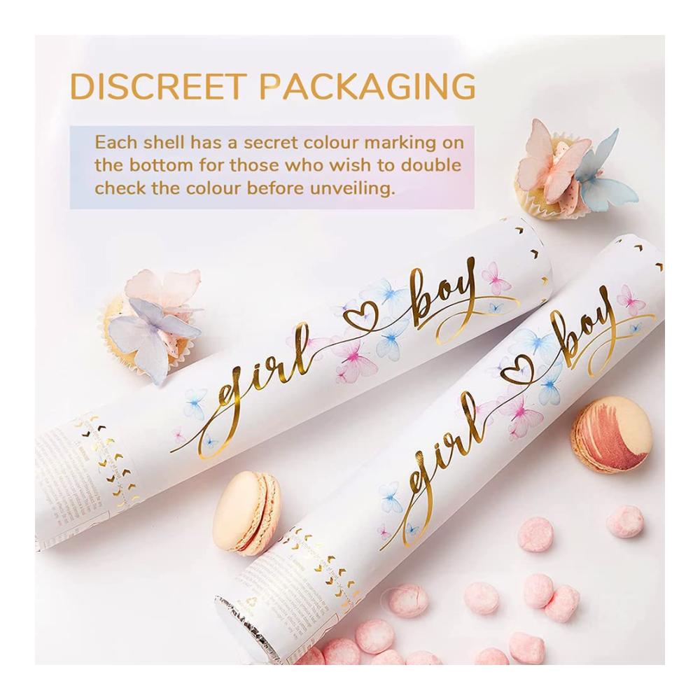 Freude sprühen lassen! Taozoey Weiße Schmetterlings Konfettikanone - Perfekt für Hochzeit Party & Geburtstag! Feiern Sie mit Stil und Eleganz
