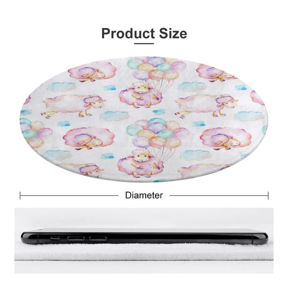 Aquarell-Rosa-Schaf Weicher Teppich für Wohnzimmer & Schlafzimmer | Moderner Bodenteppich für moderne Innen-Wohnkultur | Ideal für Tepp