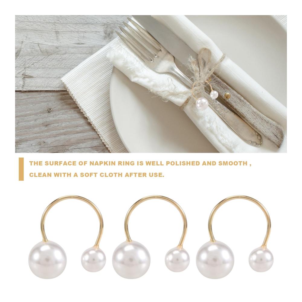 Elegantes Set mit 20 Perlen-Serviettenringen in Gold - Hochwertige Metall-Serviettenschnallen für stilvolle Tischdekoration - Perfekte Feiertags-Serviettenringe und Halter - Schmücken Sie Ihre Tafel mit diesem exquisiten Serviettenring-Ensemble