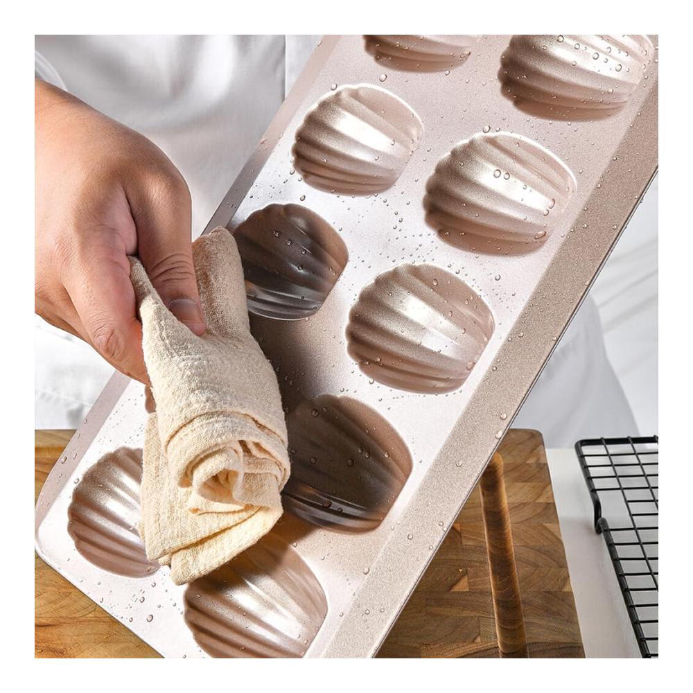 Champagner-Goldene Kuchenform aus Kohlenstoffstahl Antihaft & Leicht zu Reinigen - Perfekt für Backkunst mit Modellierwerkzeug Müheloses Entformen