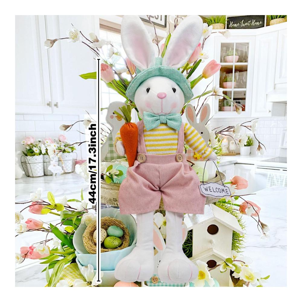 Frohe Ostern feiern mit unserem 44 cm Konfetti-Karottenkaninchen! Perfekte Partydekoration für Wohnzimmer Schlafzimmer und Kinderzimmer. Ein fröhliches Geschenk für Geburtstage und Ostern