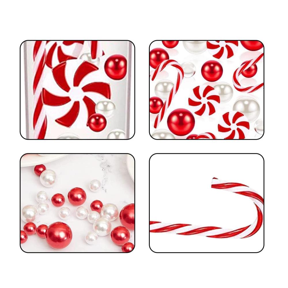 6054 Stück Weihnachtszauber Wasserperlen Transparente Granulate für Vasenfüller - Schwebende Perlen für festliche Tischdeko ideal als Weihnachtsschmuck & Vasenfüller (ohne Kerzen/Vase
