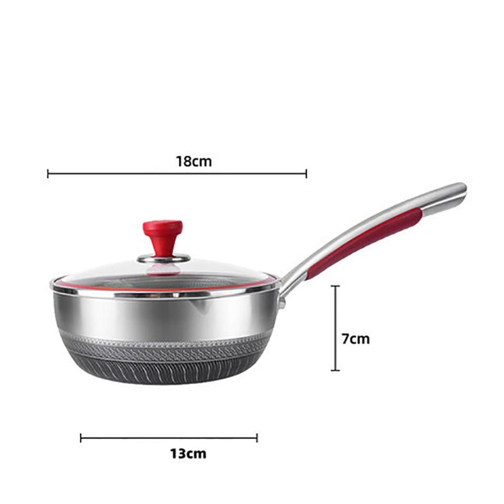Entdecken Sie die Vielseitigkeit mit unseren hochwertigen Brat- & Universalpfannen aus Edelstahl 316! Perfekt für Gas- und Induktionsherde 18cm antihaftbeschichtet für müheloses Kochen