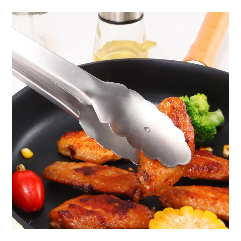 Entdecken Sie die Vielseitigkeit Premium Zangen Set – Küchenhelfer für Kochen Grillen & Servieren – Hochwertiger Edelstahl mit Silikongriffen – Ideal für Fleisch Salate Buffets & mehr