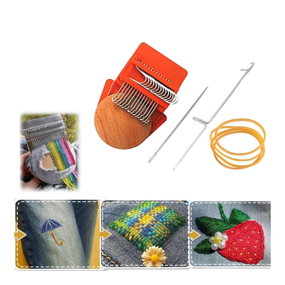 Hochwertiger Knäuelwickler für Handarbeitsliebhaber | Tragbare Strickmaschine mit 12 Haken | Ideal zum Reparieren von Webstühlen Jeans Socken und Kleidung | Perfekt für Anfänger