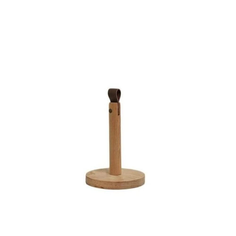 Holz Rollenhalter Stilvolle Papierhandtuchhalterung & Rack für Küche & Büro - Platzsparender stehender Dispenser für Tisch & Schrank - Praktisches Papierhandtuchregal & Halter mit stabiler Basis