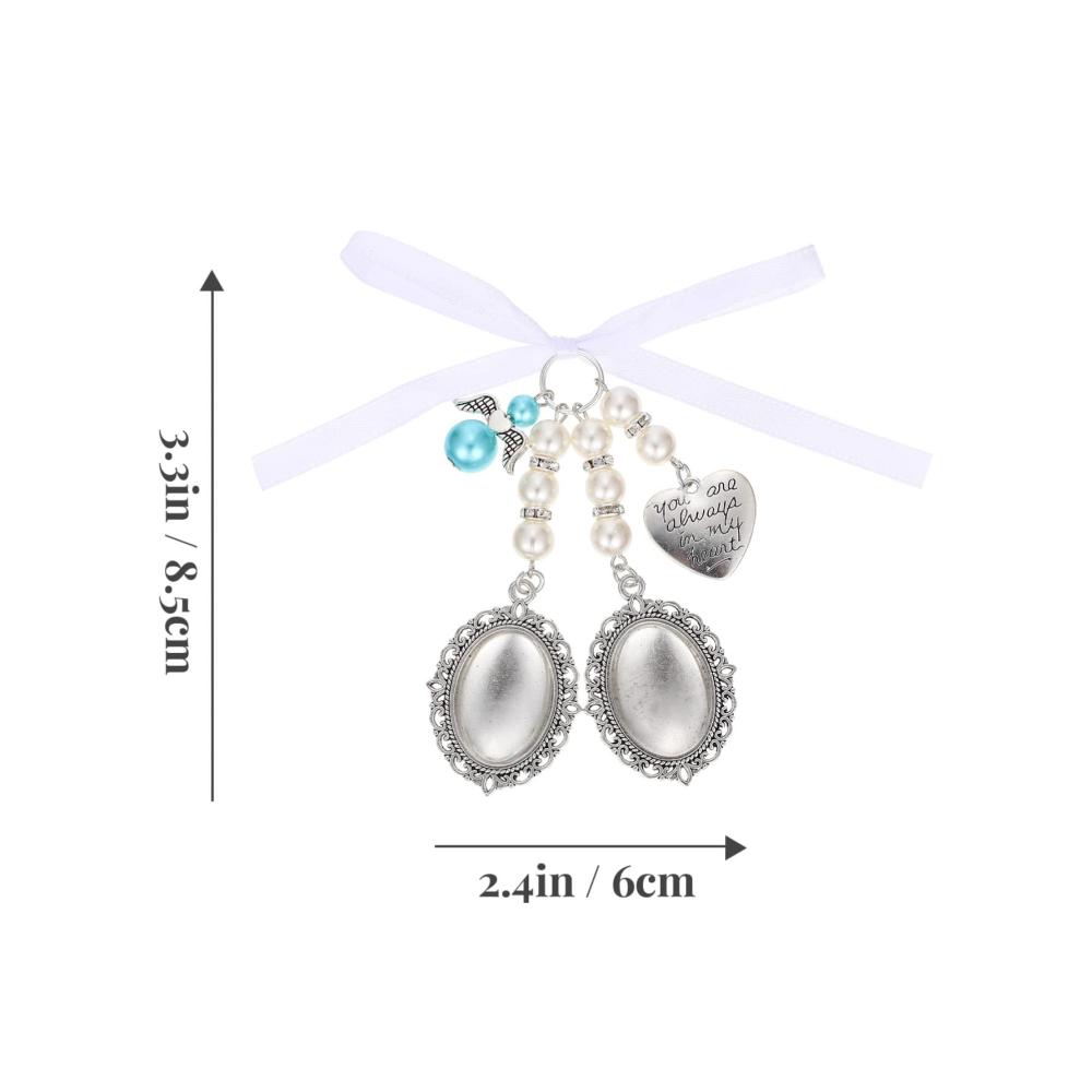 10 Stück Hochzeitsstrauß Brautanhänger Lünette Tabletts - Glanzvolle Schmuckanhänger für Brautsträuße - Veredeln Sie Ihre Hochzeit mit eleganten Brautschmuck-Anhängern! (Farbe Stil 2x5 Stück Größe 8.5X6X0.7CMx5 Stück