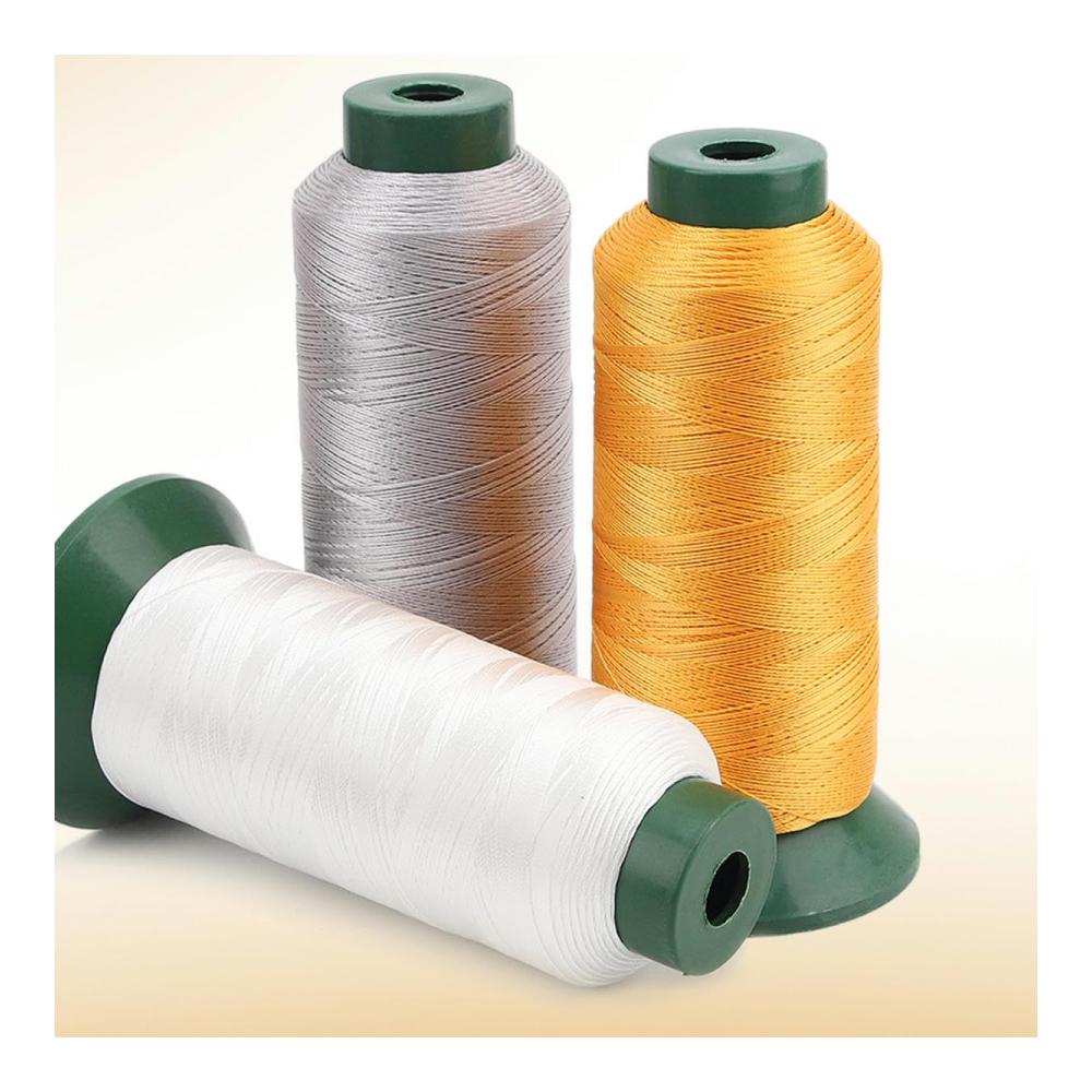 Premium Nähen und Reparaturset Hochfestes Nylon- und Seidengarn für Handwerk Jeans Leder & mehr - 025 mm dick grüne Rolle inklusive